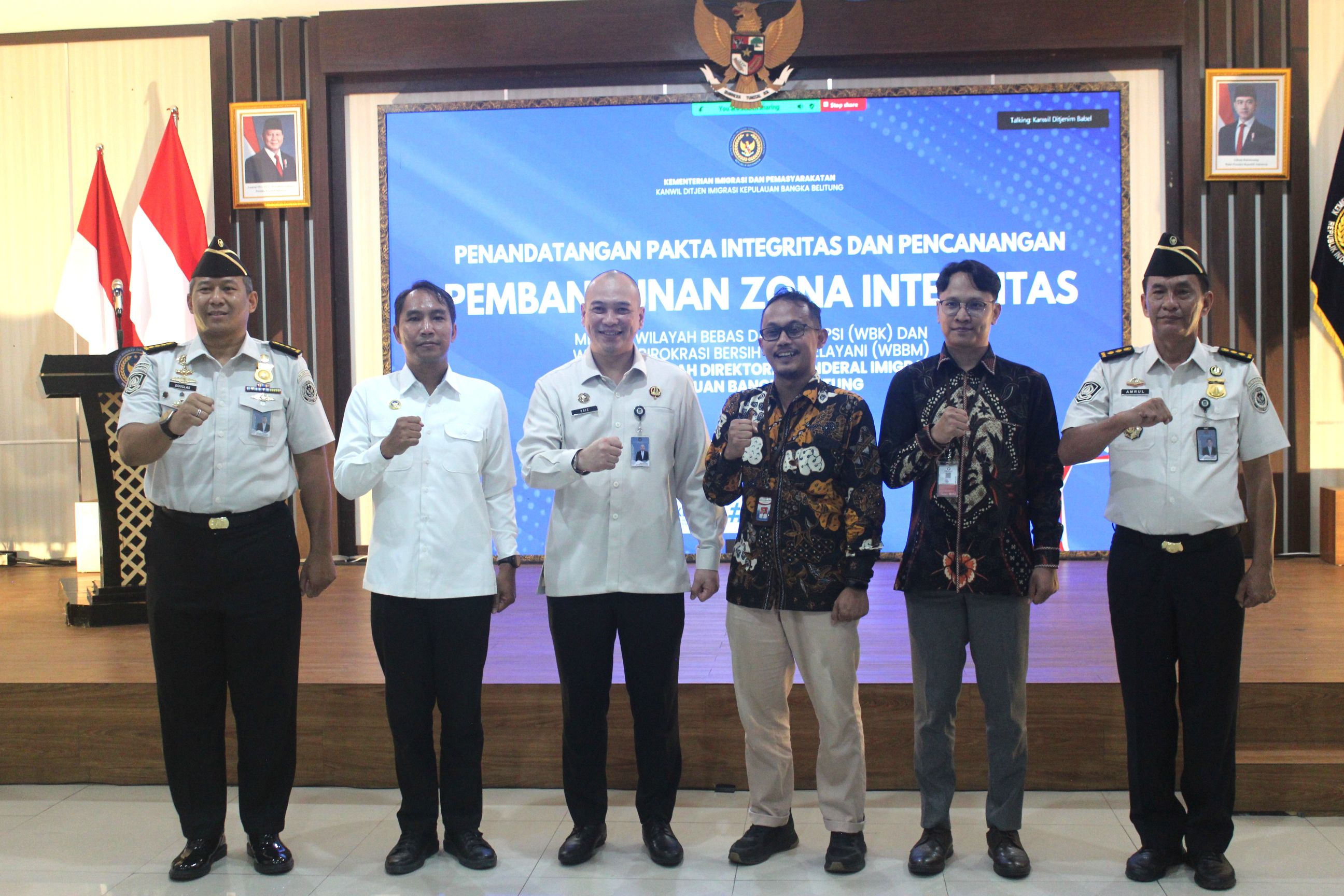 Kegiatan Pencanangan Zona Integritas di Lingkungan Kanwil Ditjen Imigrasi Kepulauan Bangka Belitung